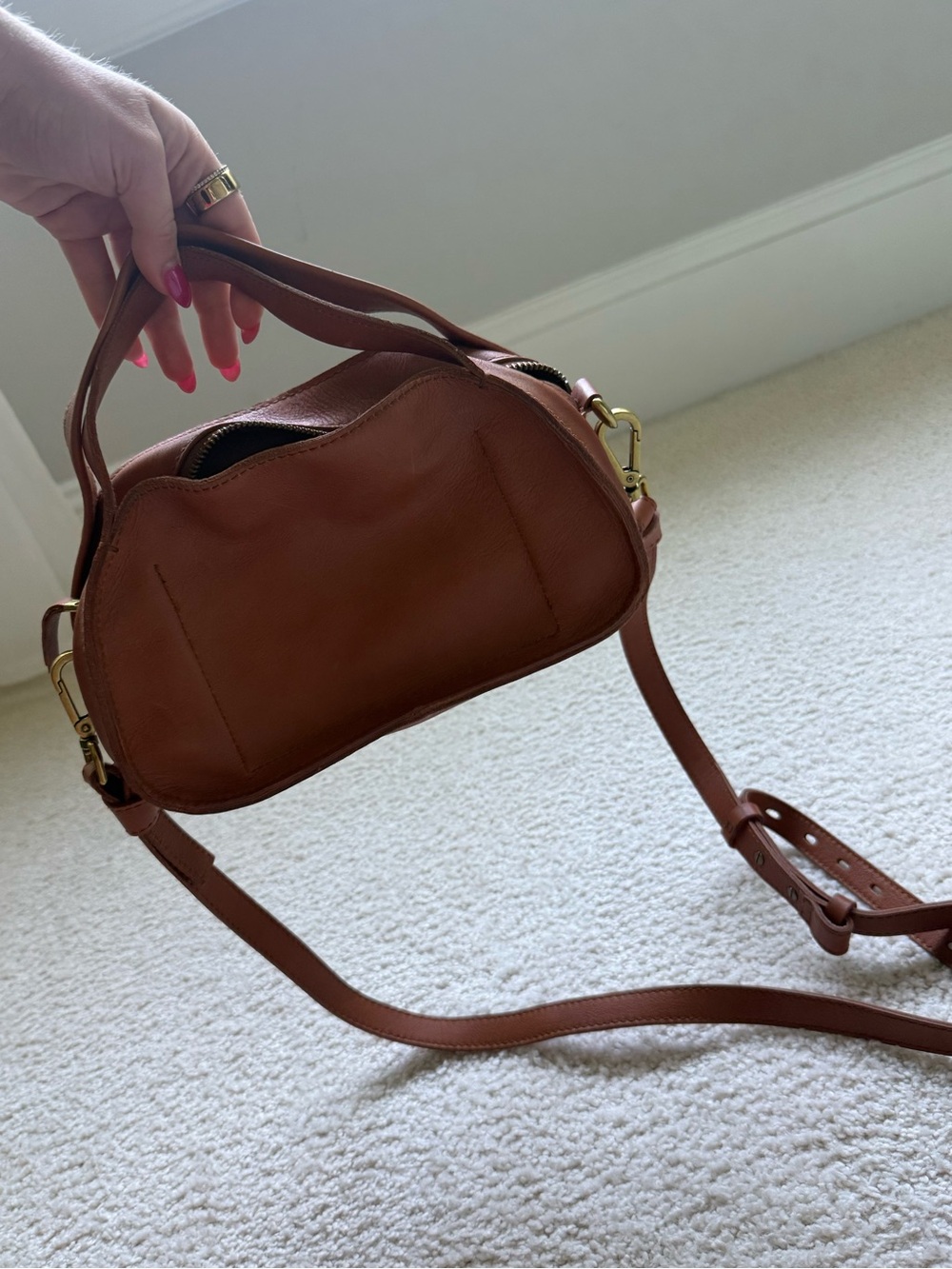 Madewell Chestnut Brown Leather Crossbody Bag - Picture 7 of 7
